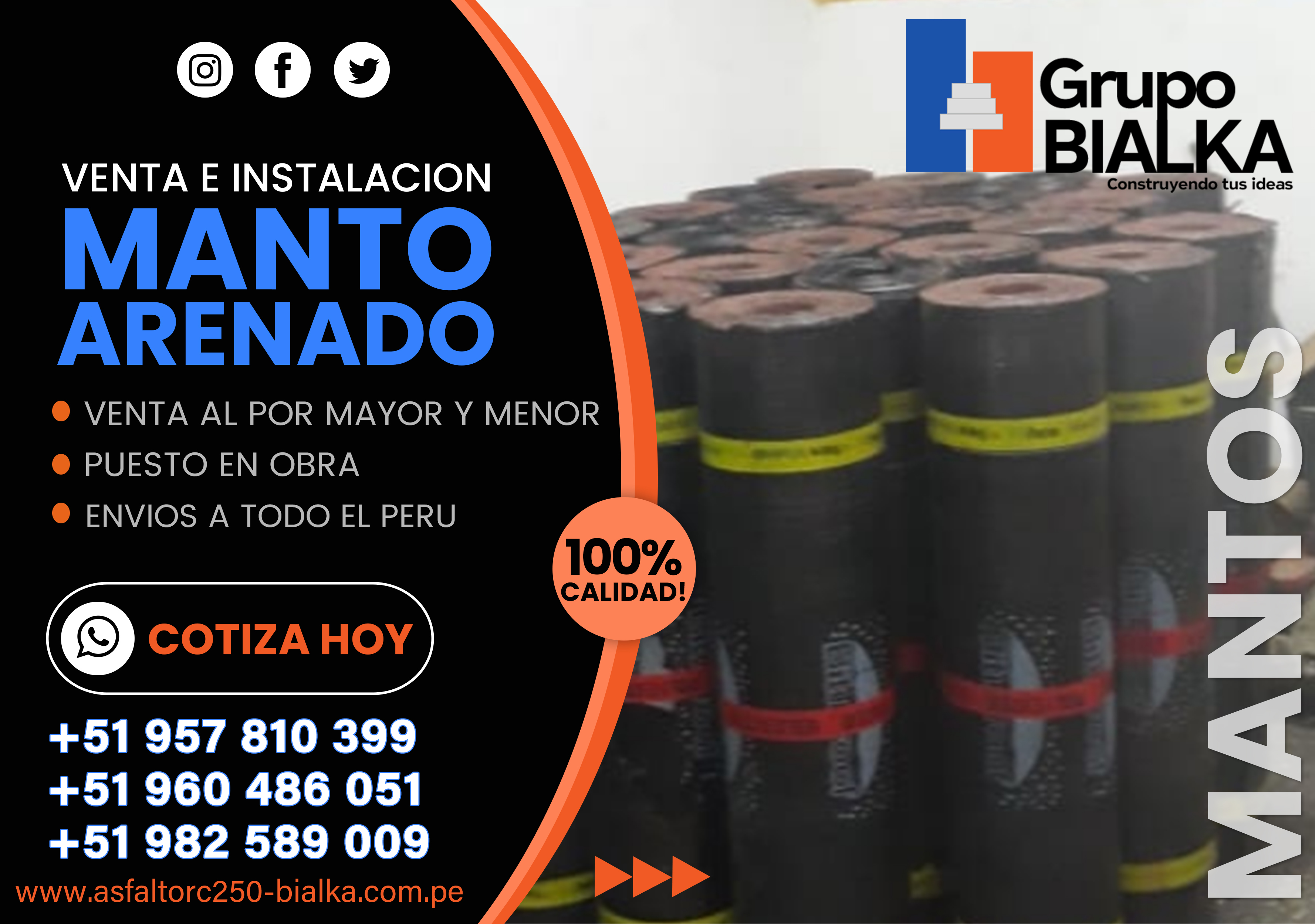 manto asfaltico arenado